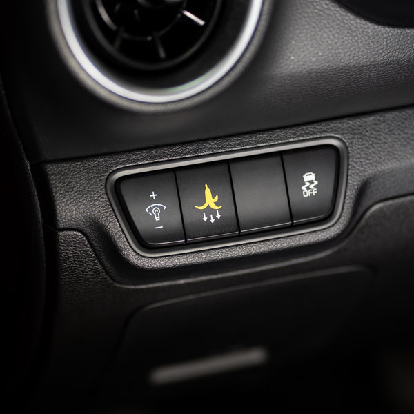 Banana button decal for Kia