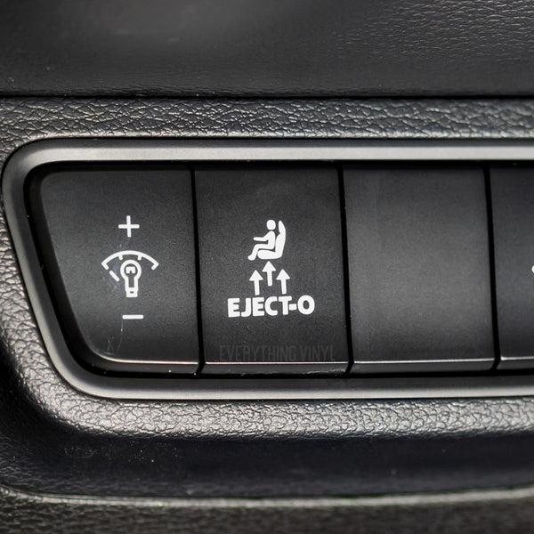 Eject-o button decal for Kia