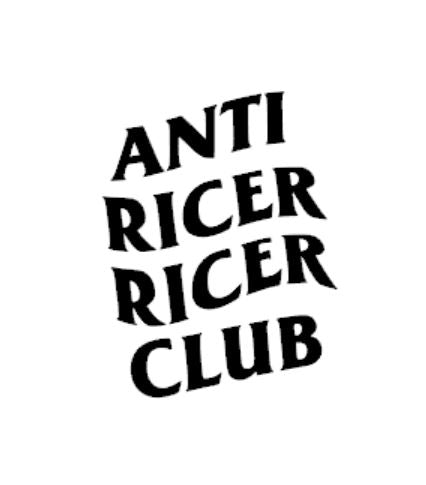 Anti ricer ricer club vinyl decal sticker