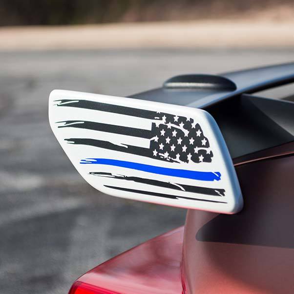 american flag spoiler decal sticker for subaru brz toyota 86 with blue stripe line