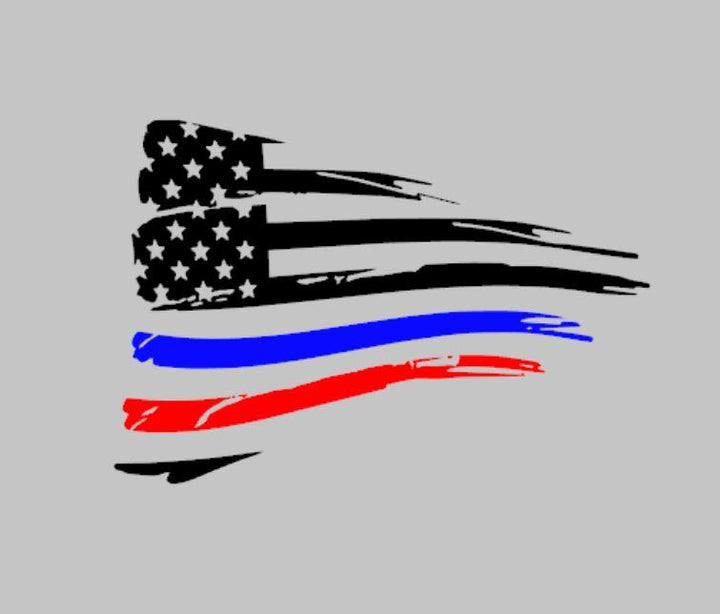 thin blue and red line vinyl decal sticker for Camaro 2016 and newer