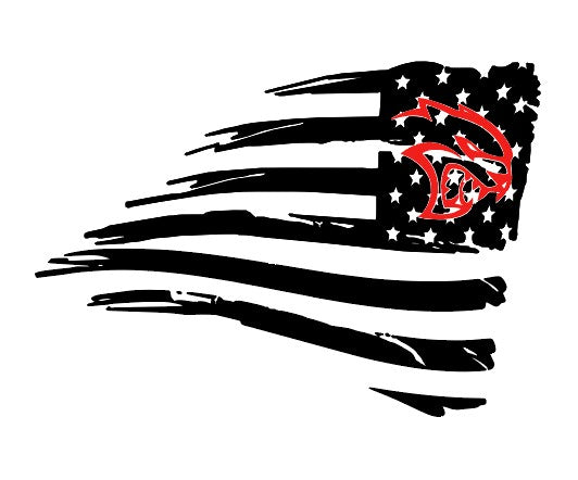 Hellcat American Flag decal for Dodge Challenger 2008+