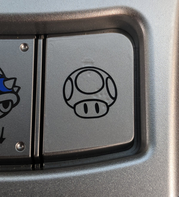Mushroom button decal for 86, BRZ, and FRS