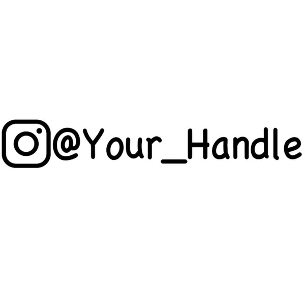 Instagram handle vinyl decal sticker