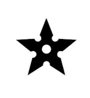 Ninja Star button decal for Civic