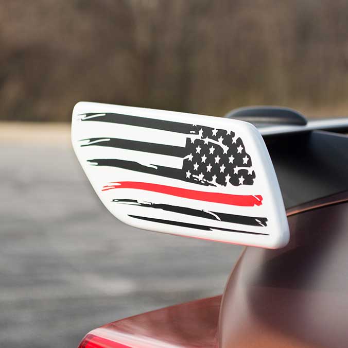 american flag spoiler decal sticker for subaru brz toyota 86 with red stripe line