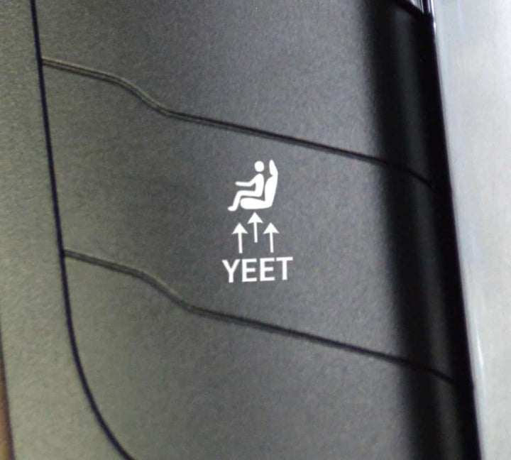 YEET seat button decal sticker for Porsche 911 macan gt3 rs gt2 rs cayenne panamera boxster cayman 718 gt4
