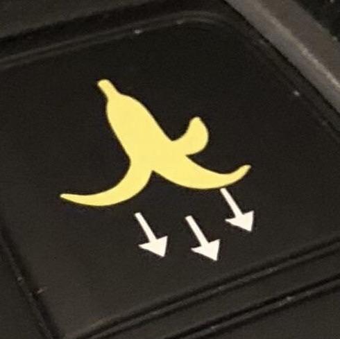 banana button decal sticker