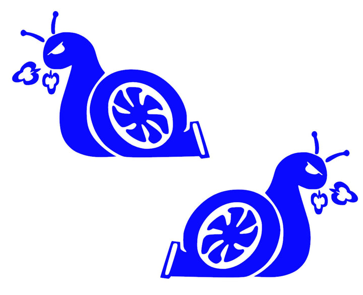 blue turbo snail boost vinyl decal sticker