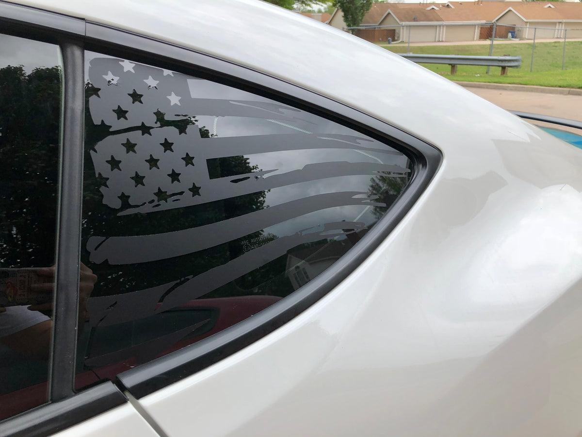 Distressed USA Flag Decals Fits Hummer H3 Rear window Distressed USA Flag Decals Fits Hummer H3 Rear window