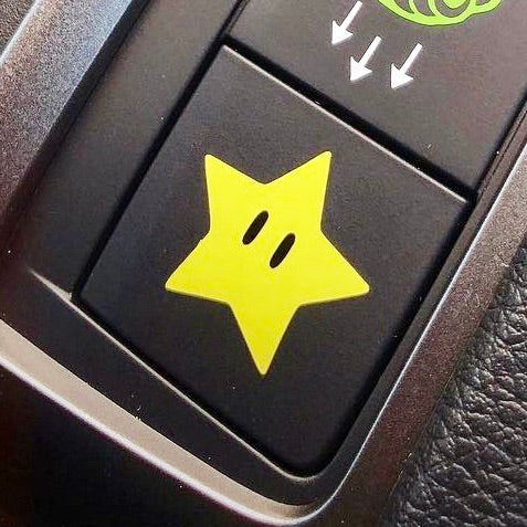 Star button decal for Civic