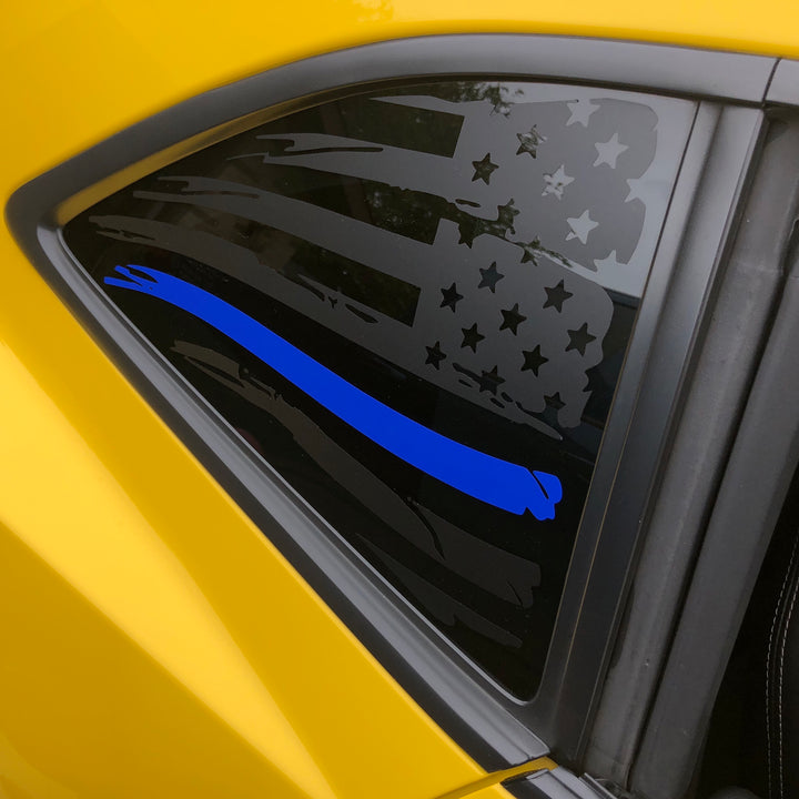 American flag decal sticker for Chevorlet camaro 2010 to 2015 with blue stripe