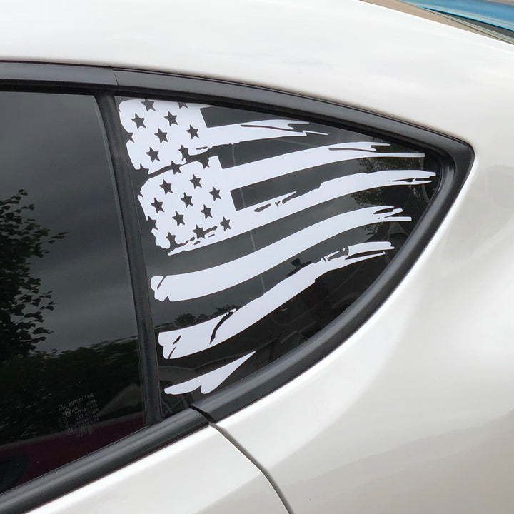 matte white american flag vinyl decal sticker for chevorlet camaro 2016 and newer
