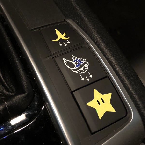Honda Civic star shell banana decal sticker overlay button