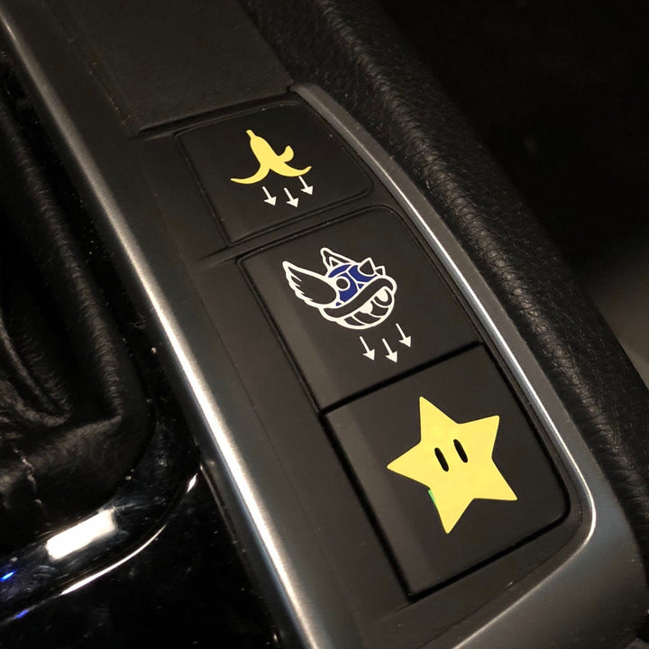 Honda Civic star shell banana decal sticker overlay button