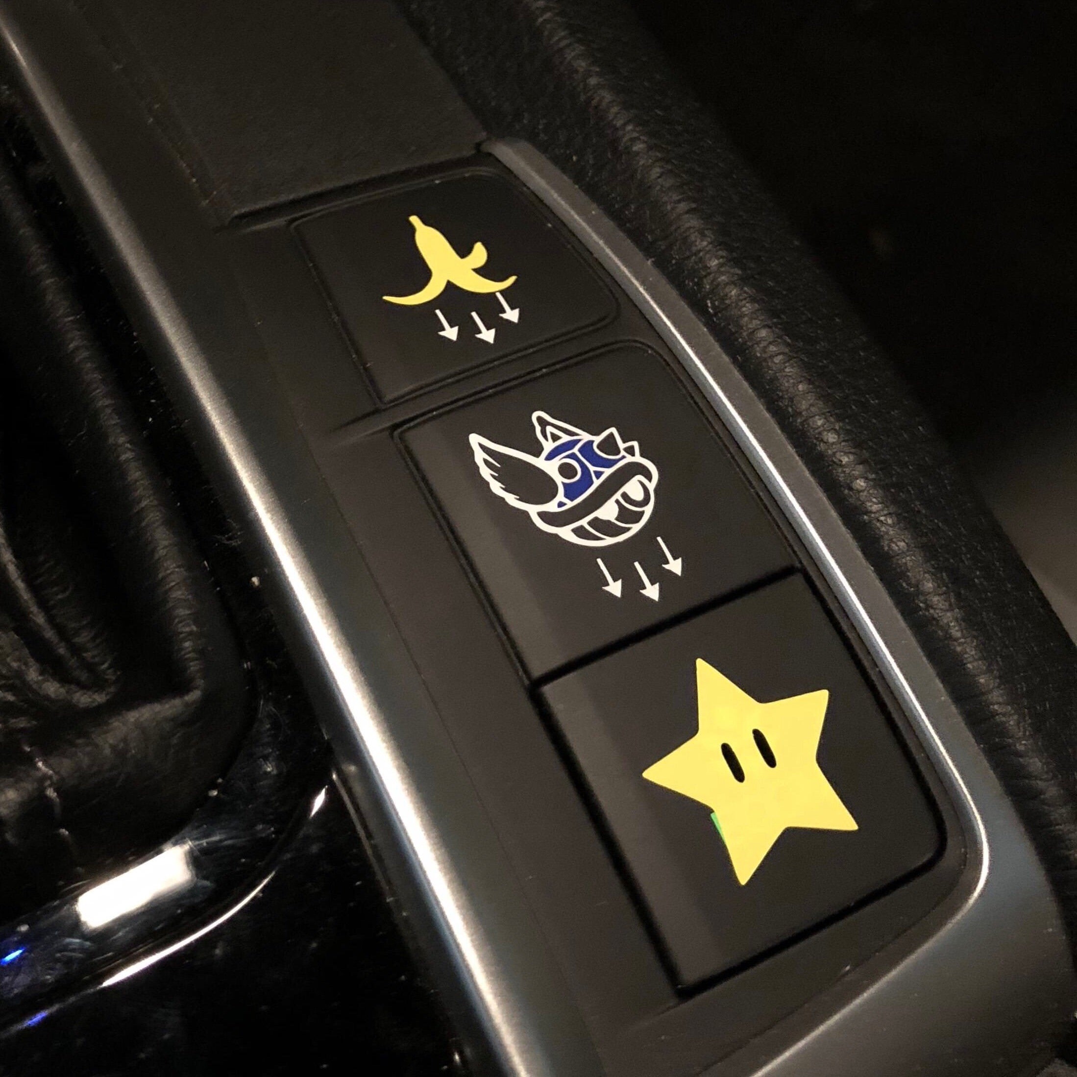3 Pack button decals for Civic V1