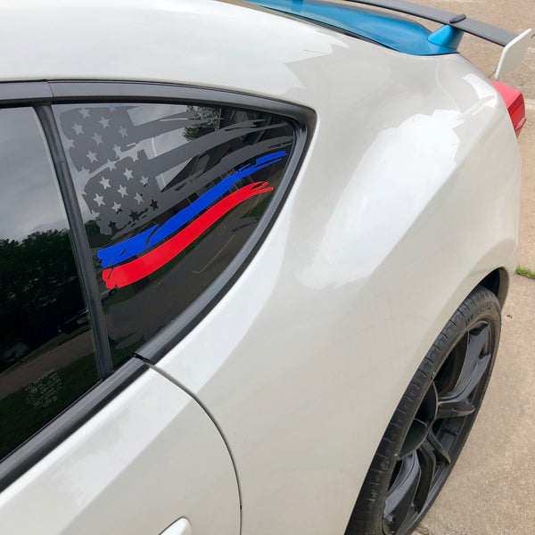 thin blue thin red line police first responders firefighters vinyl decal for frs fr-s brz gt86