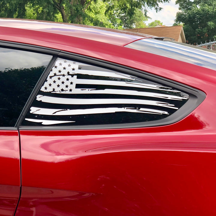 American flag decal sticker white for ford mustang 2010 to 2014