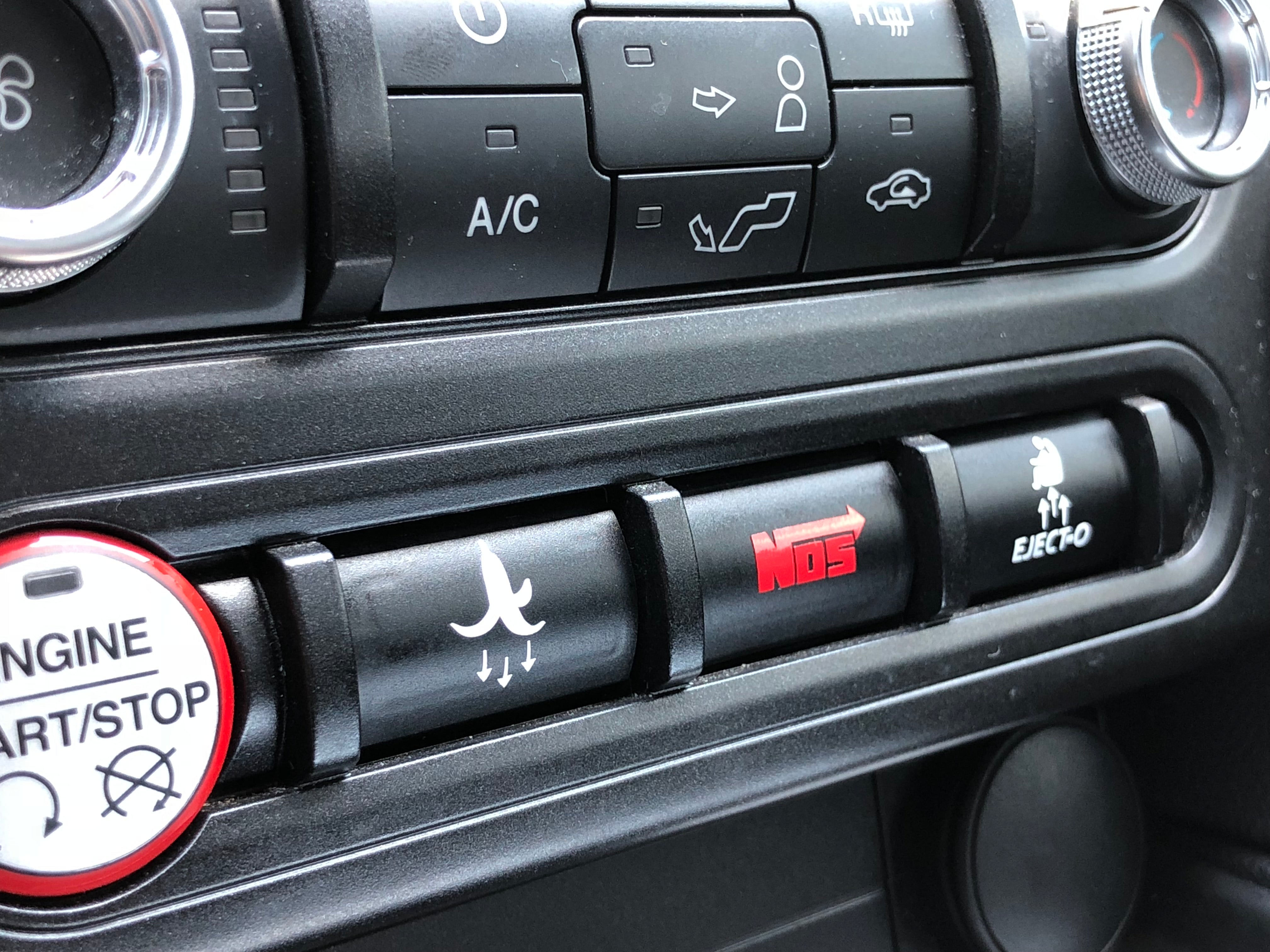 3 Pack Button decals and overlays for Mustang 2015+