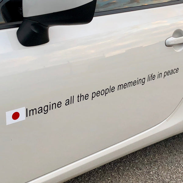 Imagine all the people life in peace vinyl decal sticker