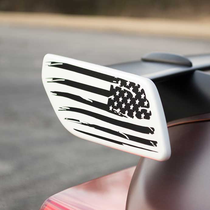 american flag spoiler decal sticker for subaru brz toyota 86 passenger side