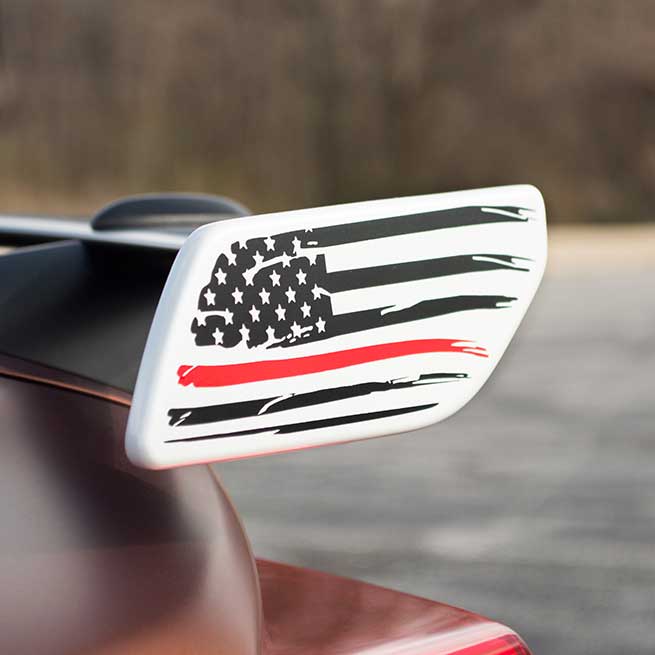 american flag spoiler decal sticker for subaru brz toyota 86 with red stripe line